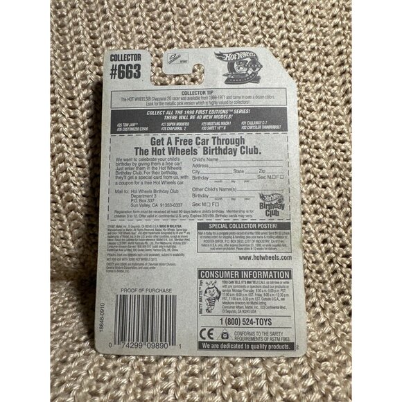 Hot Wheels 1998 First Editions Customized C3500 Die-Cast Truck - Picture 2 of 2